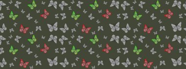 Yeşil renkleri yakından izle. Sanat retro seramik seramik tasarım tarzında serbest ve doğrusal el çizimi logo. Şirin yaban sineği altıgenleri, yalıtılmış yeşil arka planda.