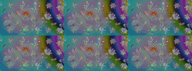 Çiçekli el çizimi çizimi deseni. Modern gösterişli mavi raster arka plan duvar kağıdı çizimi klasik çizgili iz sürme desenli çiçekler, çiçekli süsler.