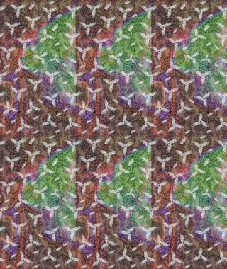 Raster illüstrasyonu. Çiçek süslemeli çizim deseni. Kahverengi renkte çiçekler.