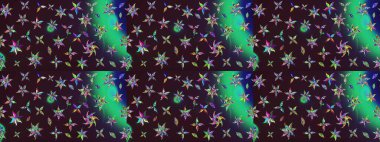 Renkli Bahar Teması eskiz kalıbı. Raster. Düz Çiçek Elementleri Tasarımı.