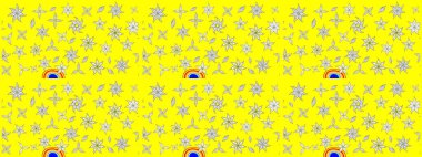 Taslak dekoratif arka plan, çiçek mandala. Raster illüstrasyonu. Sarı renklerde. Çiçek..