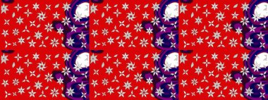 Çiçek desenli eskiz. Kırmızı renkte çiçekler. Tişört baskısı için çiçek boyama rasteriName.