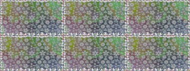 Raster illüstrasyonu. Çiçek süsü ile kusursuz desen. Gri renkli çiçekler.