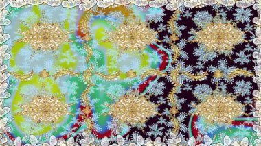 2019 Noel 'i, kar tanesi, yeni yıl. Tarafsız renklerde, altın elementlerle klasik, pürüzsüz desen.