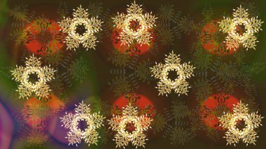 Raster illüstrasyonu. Kar taneli desen. Raster Noel soyut renkli arkaplan ve düşen kar tanesi..