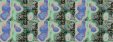 Asya tekstil tarzında. Tarafsız renklerde çiçekler. Raster illüstrasyonu. Raster illüstrasyonu. Kusursuz çiçek deseni.