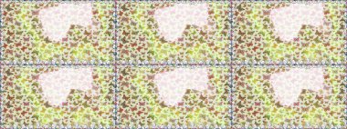 Tarafsızken sevimli kelebekler. Raster illüstrasyonu. Renkli kelebeklerin kusursuz arka planı. Ambalaj kağıtları ve duvar kağıtları için güzel bir arkaplan, kumaş tasarımı, kağıt..