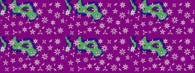 Raster illüstrasyonu. Suluboya, elle çizilmiş. Eskiz arkaplan modeli. Mor yapraklı yabani çiçekler.