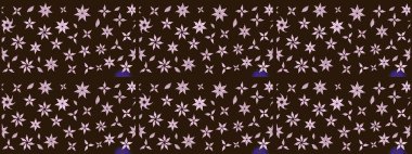 Tekstil veya kitap kapakları, imalat, duvar kağıtları, baskı, hediye paketi ve yapıştırma kitabı için çiçek eskizi geçmişi. Raster illüstrasyonu. Küçük ölçekli çiçeklerdeki basit sevimli desen.