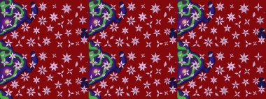 Colour Spring Theme sketch pattern Background. Flowers on red colors. Floral sketch pattern background, summer flowers. Flat Flower Elements Design.