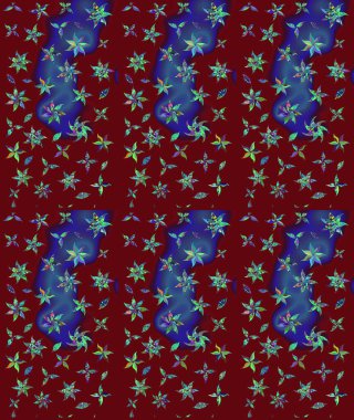 Kırmızı renklerde. Anti-stres için soyut örnek sayfası. Raster illüstrasyonu.