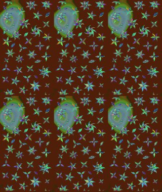 Tekrar eden çiçek arkaplanı, zarif kahverengi çiçek duvar kağıdı. Kahverengi renkler üzerine çiçek desenli çizimler, el yapımı papatyalar, papatyalar..