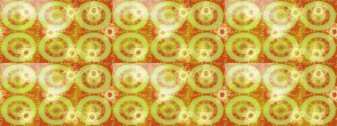 Noel ve yeni yıl moda baskıları için tatil tasarımı. Sarı, turuncu ve nötr renkler. Raster illüstrasyonu. Kar tanelerinin soyut arkaplanlı Noel deseni.