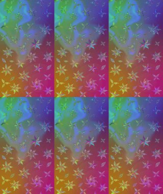 Mor renkli çiçekler. Raster düz çiçek çizim deseni. Tasarım hediye paketi, tebrik kartları, posterler ve afiş tasarımı.