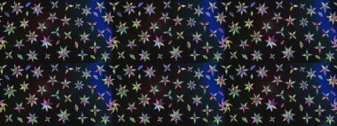 Arkaplan dokusu, duvar kağıdı, gri ve mavi renkli çiçek teması. Kabile sanatı boho baskısı, klasik çiçek arkaplanı. Soyut etnik raster çizim kalıbı.