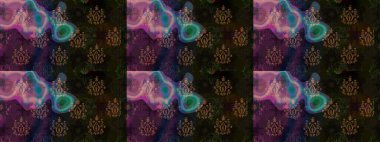 Çiçekli ipek eşarp. Gri ve kahverengi üzerine gri ve kahverengi. Retro tekstil tasarım koleksiyonu. 1950-1960 motifleri. El çizimi çiçek elementleri ile soyut çizim raster deseni.