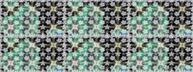 Şirin çiçekli kusursuz desen ve nötr renklerde yapraklar, suluboya çiçekli desen, duvar kağıdı, kart veya kumaş için fayanslı. Raster illüstrasyonu.