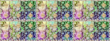 Damask pürüzsüz yineleme kalıbı. Barok tarzında altın çiçekli süs. Antika altın tekrarlanabilir duvar kağıdı. Tarafsız renklerde altın element.