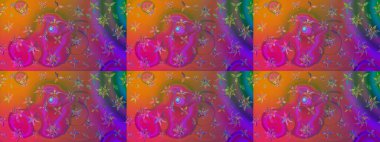 Raster suluboya çiçek deseni, narin çiçekler, mor çiçekler, tebrik kartı şablonu. Güzel kumaş deseni.