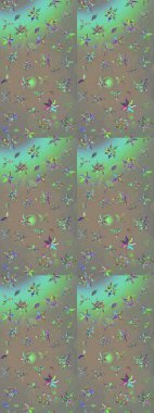 Soyut çiçek çizim kalıbı arka planı. Raster deseni. Raster illüstrasyonu. Gri ve bej renklerde. Küçük çiçekte sevimli çiçek deseni var..