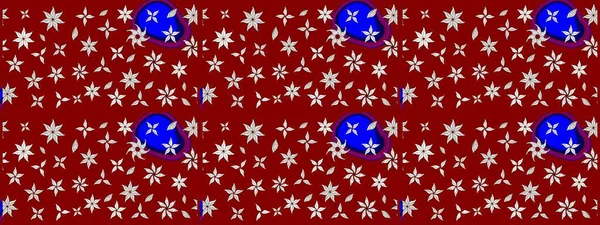 Düz Çiçek Elementleri Tasarımı. Sevimli çiçek raster deseni. Kırmızı ve nötr renklerde çiçekler. Renkli Bahar Teması çizim şablonu.