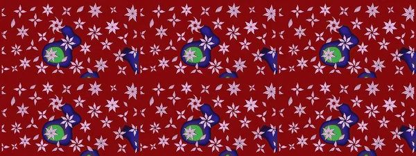 Kırmızı renklerde çiçek desenli çizimler, el yapımı papatyalar, papatyalar. Tekrar eden çiçek arkaplanı, zarif kırmızı çiçek duvar kağıdı.