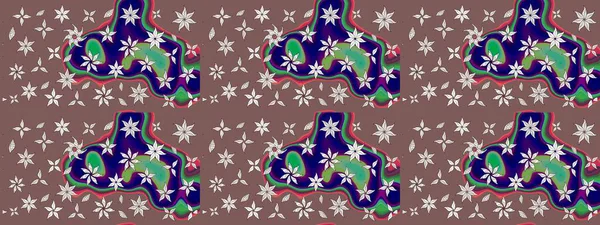 Çiçek buketleriyle klasik bir eskiz şekli. Raster illüstrasyonu. Kahverengi renklerde.