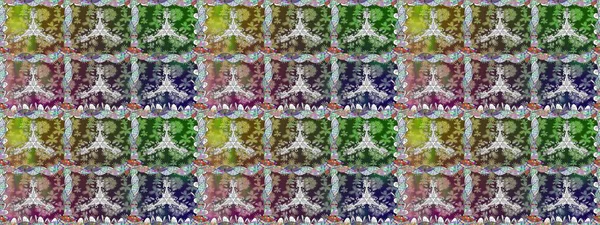 Tarafsız renklerde güzel bir tekstil. Çiçeklerle suluboya desenli çiçek deseni. Raster illüstrasyonu.