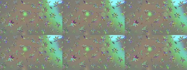 Çiçek desenli çizim. Raster illüstrasyonu. Gri ve bej renkli Asya tekstili.