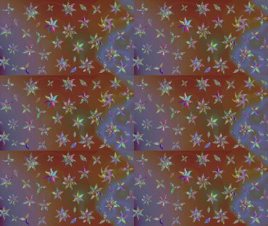 Raster illüstrasyonu. Organik motif arka planı. Çizim kalıbı. Ultraviyole kumaş deseni.