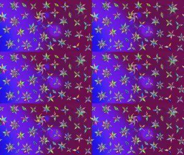 Düz Çiçek Elementleri Tasarımı. Raster. Renkli Bahar Teması çizim şablonu.