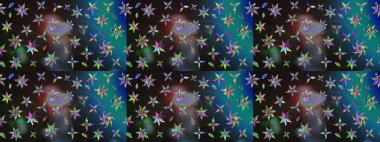 Gri ve mavi renkte çiçekler. Düz Çiçek Elementleri Tasarımı. Güzel çiçek deseni. Renkli Bahar Teması çizim şablonu.