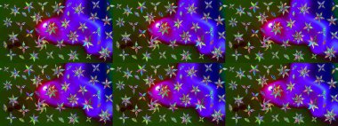 Raster. Güzel suluboya çiçekler, parlak resim ilham verici yeşil ve mor çiçek desenli eskiz arka plan.