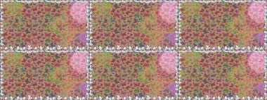 Kağıt, kumaş, ambalaj kağıdı ve duvar kâğıdı tasarımı için hoş bir arkaplan. El çizimi kelebekli moda raster yaz deseni. Raster illüstrasyonu. Kusursuz desen.