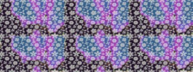 Üzerinde gri renkte çiçekler olan bir çiçek deseni çiz. Suluboya tarzında gri renkte çiçekler.