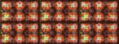 Çiçek desenli eskiz, darbeler, sıçramalar, yaz çiçekleri. Kahverengi renkli çiçekler. Raster illüstrasyonu.