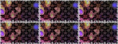 Yaz çiçekleri teması. Klasik çiçekler. El çizimi, soyut ve süslü elementler. Suluboya resim taklit Raster çizimi. Siyah renkler.