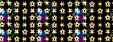 Raster kar taneleri arka plan. Renk arka plan üzerinde izole soyut kar taneleri ile düz tasarım. Raster resim. Kar tanesi renkli desen. Snowflakes desen.