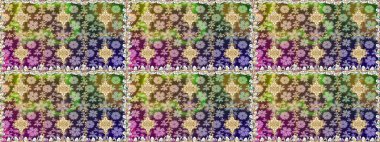 Kart, duvar kağıdı, ambalaj ve tekstil için klasik tasarım. Kusursuz desenli altın elementler. Klasik çiçek dokusu. Raster illüstrasyonu. Tarafsız renklerde Royal retro. Altın şablon.