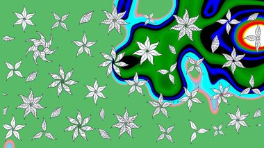 Raster Moda kumaş deseni. Şirin çiçekler. Çizgi çizimi deseni.