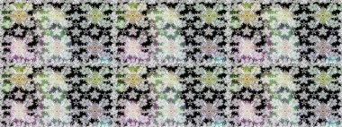 Raster illüstrasyonunda kusursuz çiçek deseni. Gri renkli çiçekler.