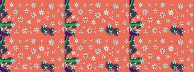 Elle çizilmiş sonbahar çiçeği deseni. Renkli turuncu çizim kalıbı. Doodle tarzı. Tekstil ve kapak tasarımı için mükemmel. Turuncu renkte çiçekler.