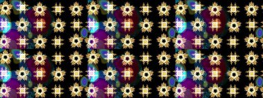 Raster illüstrasyonu. Soyut mandala ya da tuhaf kar tanesi çizgisi sanat tasarımı. Renkli arka planda izole tatlı kar taneleri.