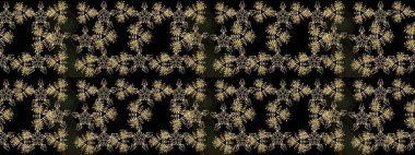 Kar taneleri radyal siyah, gri ve kahverengi renklerde. Renkli arka planda güzel kar taneleri. Raster illüstrasyonu..