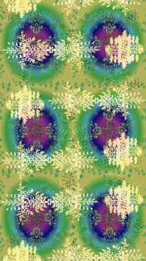 Güzel bir kış süsü. Renkli kar taneleri Raster çizimi. Raster yeşili, mavi ve nötr kar tanesinden izole edilmiş.