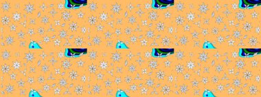 Raster düz çiçek çizim deseni. Hediye ambalaj kağıdı, tebrik kartları, posterler ve pankart tasarımı. Bej renkte çiçekler.