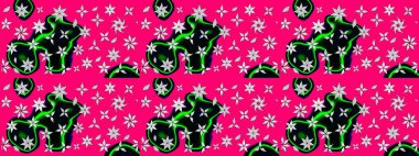 Raster deseni. Raster illüstrasyonu. Morumsu renklerde. Küçük çiçekteki sevimli çiçek deseni. Soyut çiçek çizim kalıbı arkaplanı.