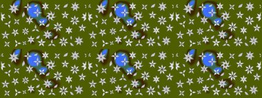 Flower eskiz arka planı. Çiçek deseni. Şatafatlı bahar bahçesi dokusu. Raster illüstrasyonu.