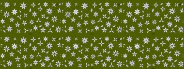 Süslü kumaş deseni. Raster illüstrasyonundaki çiçek desenli çizim. Düz Çiçek Elementleri Tasarımı. Renkli Bahar Teması çizim şablonu.