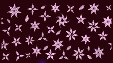 Renkli desenli eskiz deseni, kahverengi çiçekler ve dekoratif elementlerle. Kumaş, tekstil, duvar kağıdı baskısı için. Raster illüstrasyonu. Eskiz geçmişi. Antika retro tarzı.